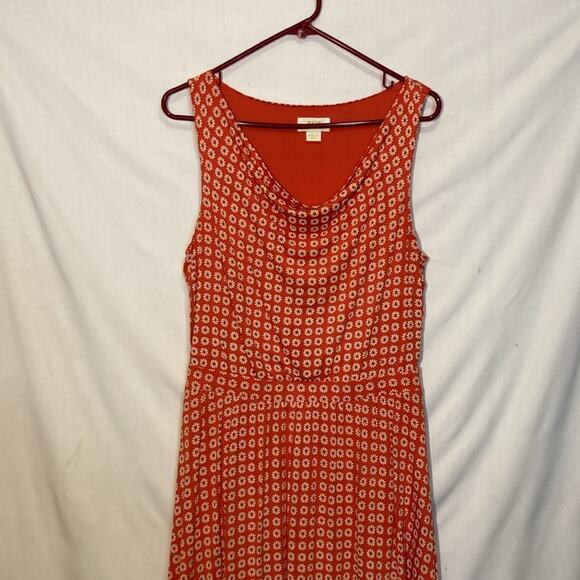 Maeve Orange Floral Brianne Cowl Neck Sleeveless Dress Size M - Picture 3 of 9
